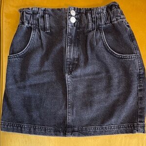 Top Shop Black Denim Skirt